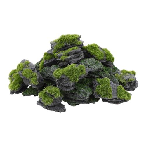 20 piezas Rocas Artificiales Irregulares para Diorama, Tamaño 5x2,5x1cm | Madera y Plástico, Diseño Modular Patrón Natural, para Acuario, Bonsái y Terrario