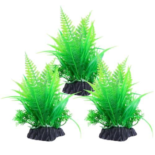 Renueva tu acuario o terrario con el set de 3 plantas artificiales Cabilock
